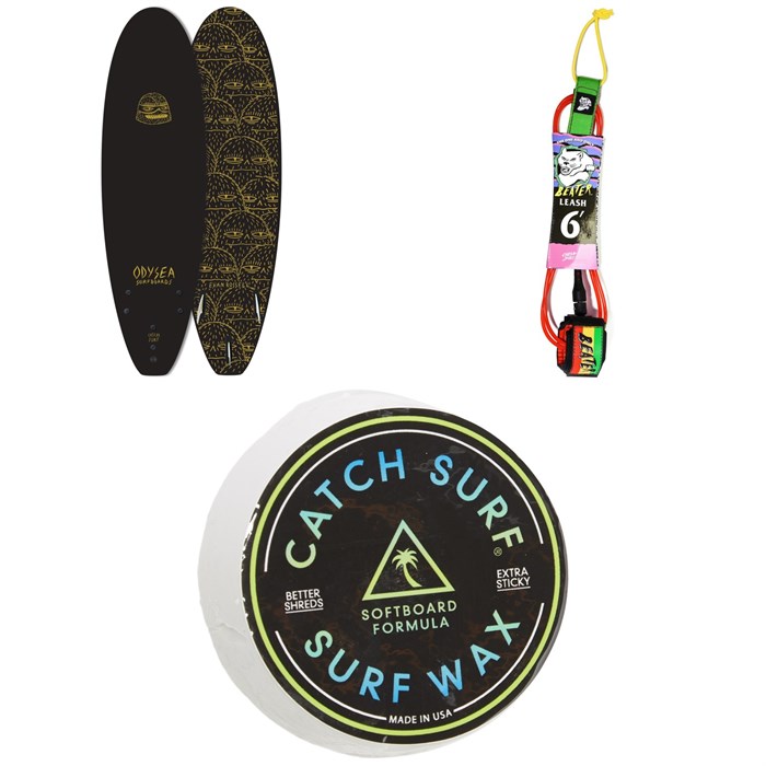 Catch Surf - Odysea 6'0" Log x Evan Rossell Pro Surfboard + Beater 6' Leash + Catch Surf Surf Wax