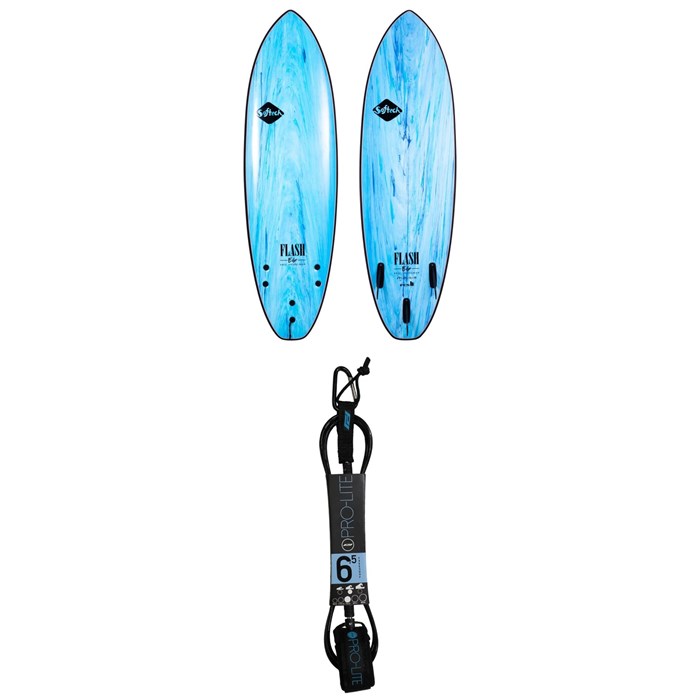 Softech - Flash Eric Geiselman FCS II 6'6" Surfboard + Pro-Lite 6.5' Freesurf Surfboard Leash