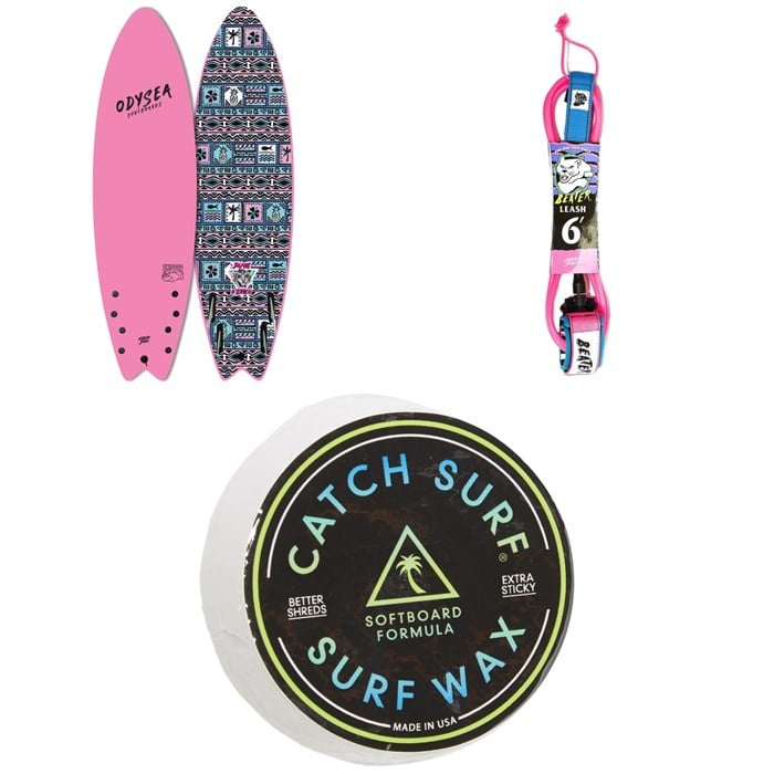 Catch Surf - Odysea 5'6" Skipper Quad-Fin x Jamie O'Brien Pro Surfboard + Beater 6' Leash + Catch Surf Surf Wax