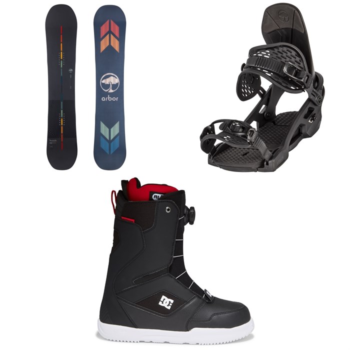 Arbor - Formula Rocker Snowboard + Arbor Spruce Snowboard Bindings + DC Scout Boa Snowboard Boots 2022