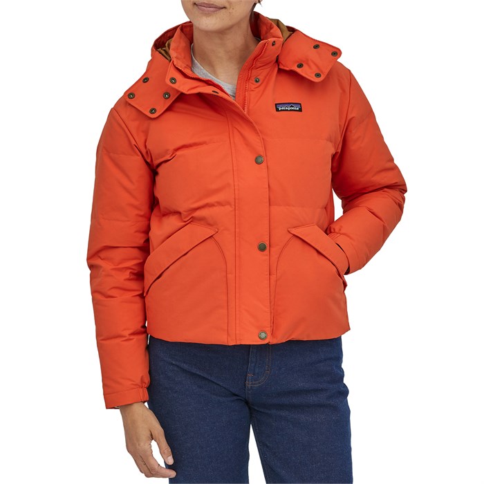 orange down jacket womens