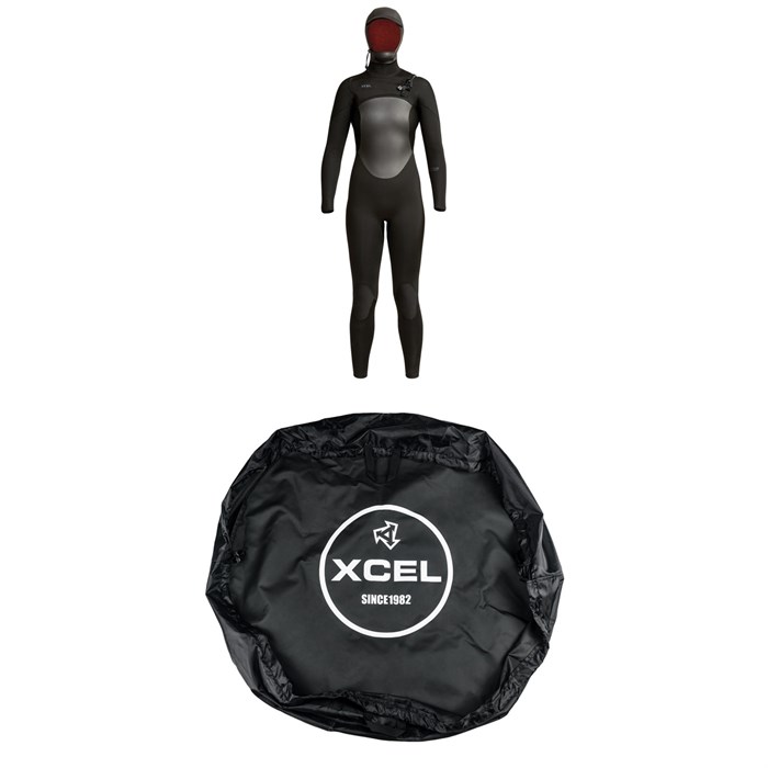 XCEL - 5/4 Axis Hooded Wetsuit - Women's + Changing Mat