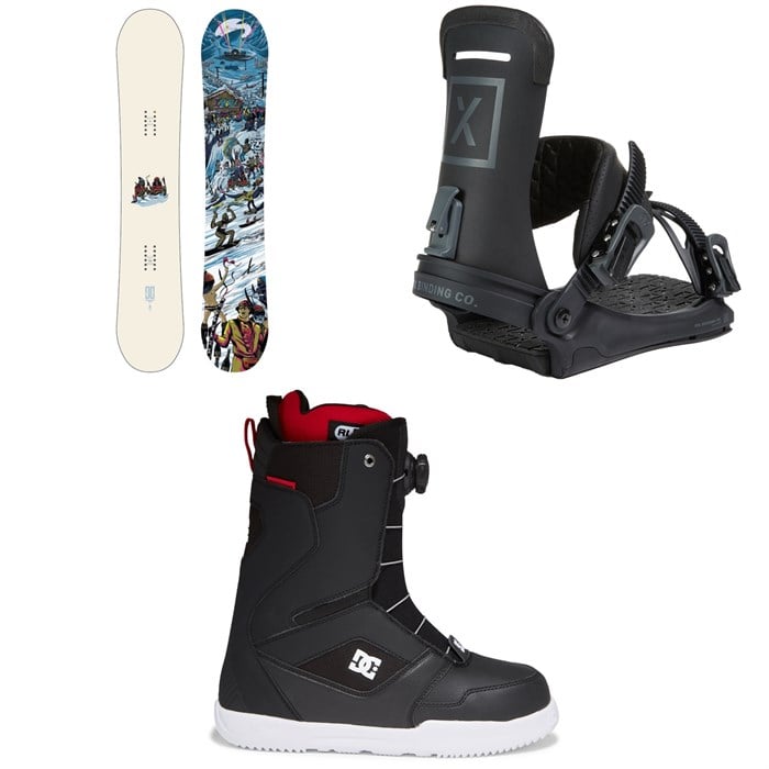 DC - PBJ Snowboard + Fix Yale Ltd Snowboard Bindings + DC Scout Boa Snowboard Boots 2022