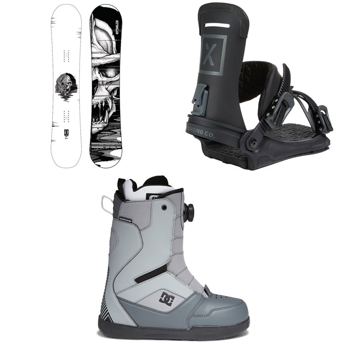 DC - Ply Snowboard + Fix Yale Ltd Snowboard Bindings + DC Scout Boa Snowboard Boots 2022