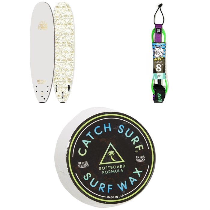 Catch Surf - Catch Surf Odysea 8'0" Log x Evan Rossell Surfboard + Beater 8' Leash + Catch Surf Surf Wax