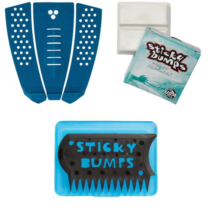 Gorilla Grip - Skinny Three Traction Pad + Sticky Bumps Basecoat Wax + Wax Comb & Box