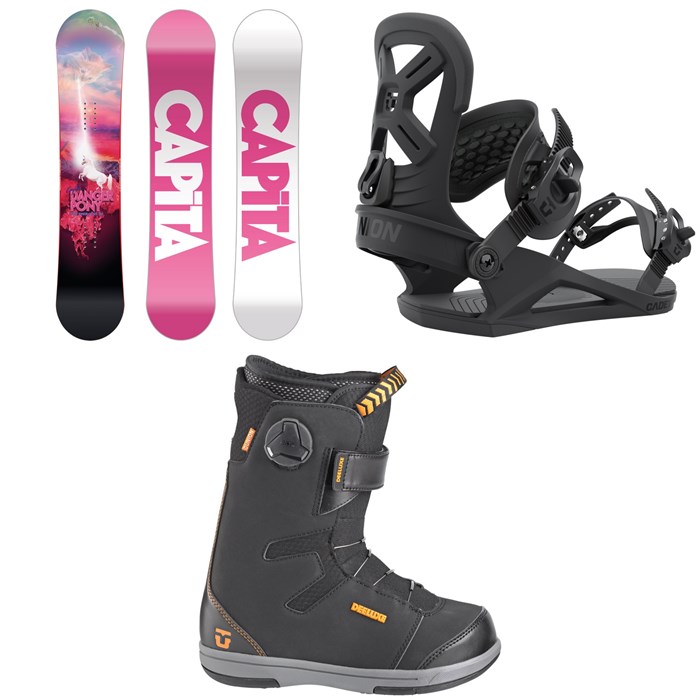 CAPiTA - Jess Kimura Mini Snowboard + Union Cadet Snowboard Bindings + Cadet Snowboard Boots - Kids' 2022