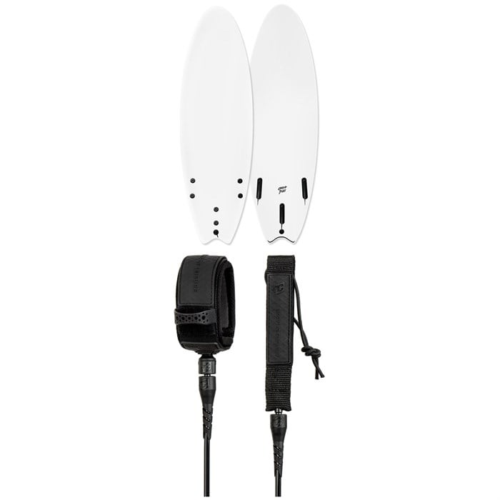 Catch Surf - Blank Series 6'0 Fish - Tri Fin Surfboard + Creatures of Leisure Comp 6' Surf Leash