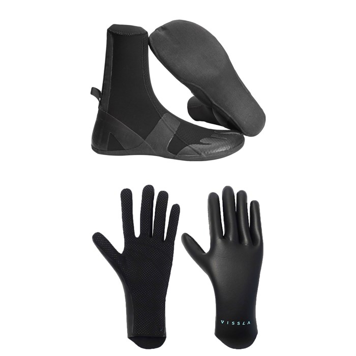 Vissla - 3mm High Seas Split Toe Wetsuit Boots + 1.5mm High Seas Wetsuit Gloves