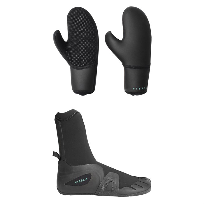 Vissla - 7mm 7 Seas Wetsuit Mittens + 7mm 7 Seas Round Toe Wetsuit Boots