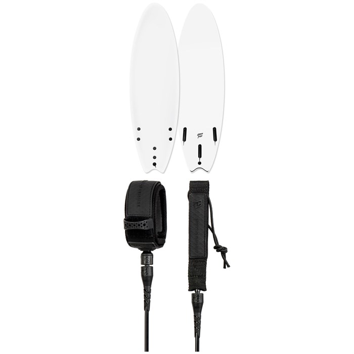 Catch Surf - Blank Series 6'6" Fish - Tri Fin Surfboard + Creatures of Leisure Pro 7' Surf Leash