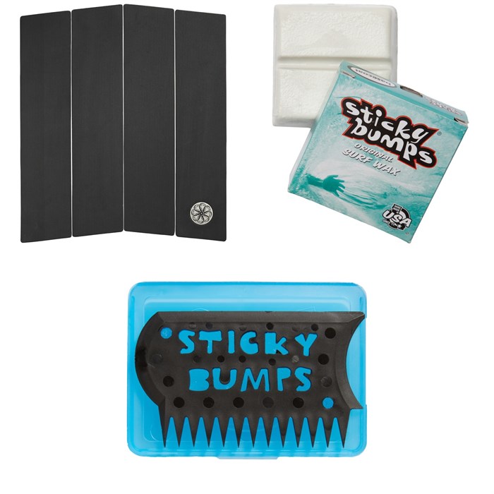 Octopus - Front Deck Corduroy 4-Piece Traction Pad + Sticky Bumps Basecoat Wax + Wax Comb & Box