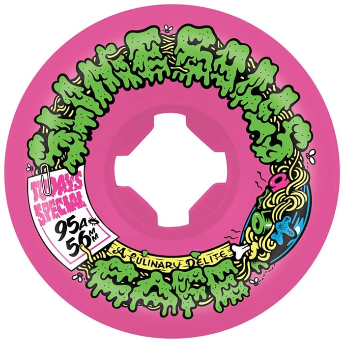 Santa Cruz - Slime Balls Double Take Cafe Vomit Mini Pink Black 95a Skateboard Wheels