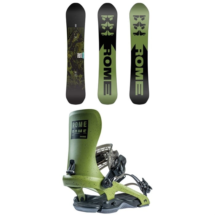 Rome - Freaker Snowboard + 390 Boss Snowboard Bindings 2022