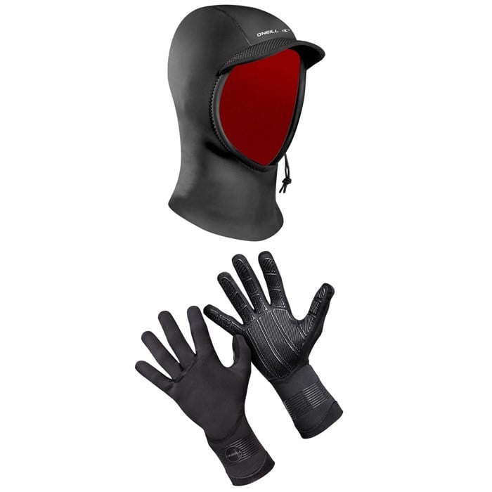 O'Neill - Psycho 1.5mm Wetsuit Hood + 1.5mm Psycho Tech Gloves