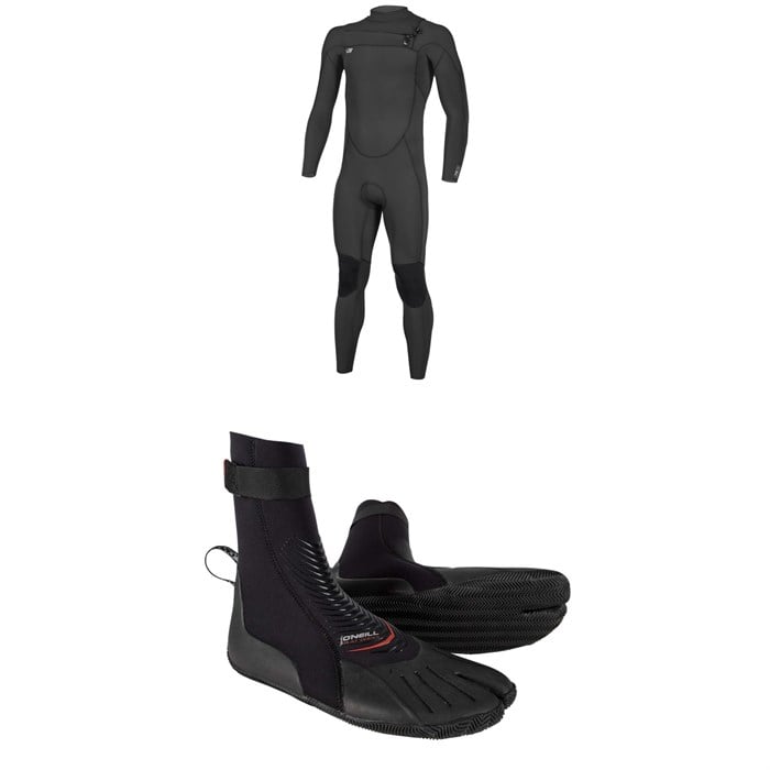 O'Neill - 4/3 Ninja Chest Zip Wetsuit + 3mm Heat ST Boots