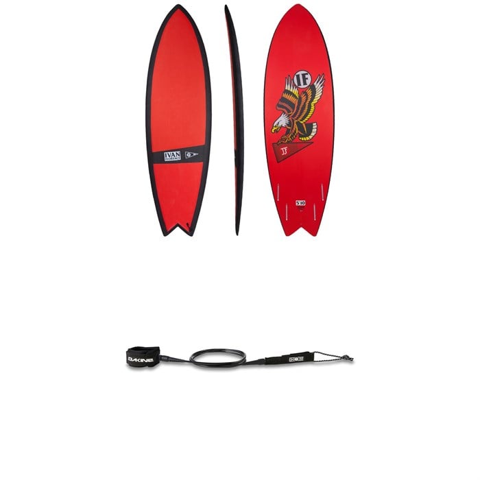 JJF by Pyzel - Ivan Pro Fish 5'10" Surfboard + Dakine John John Florence Comp 6' Leash