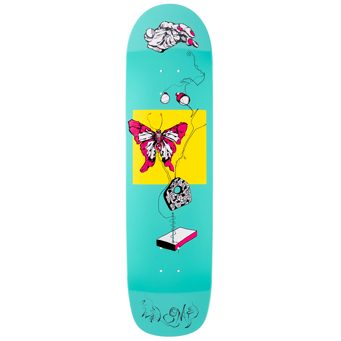 Welcome - Puppet Master on Son of Planchette Teal White Dip 8.38 Skateboard Deck