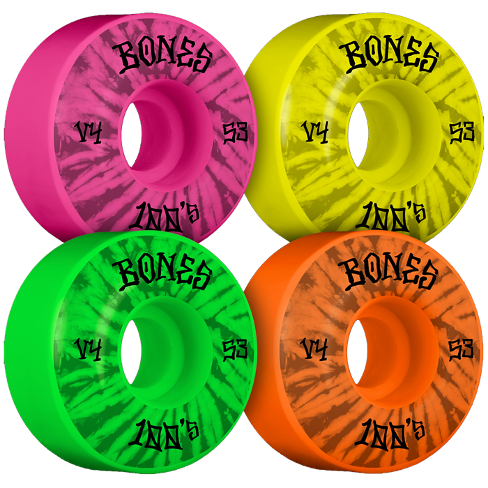 Bones - 100s Party Pack #5 OG V4 Wide 100A Skateboard Wheels