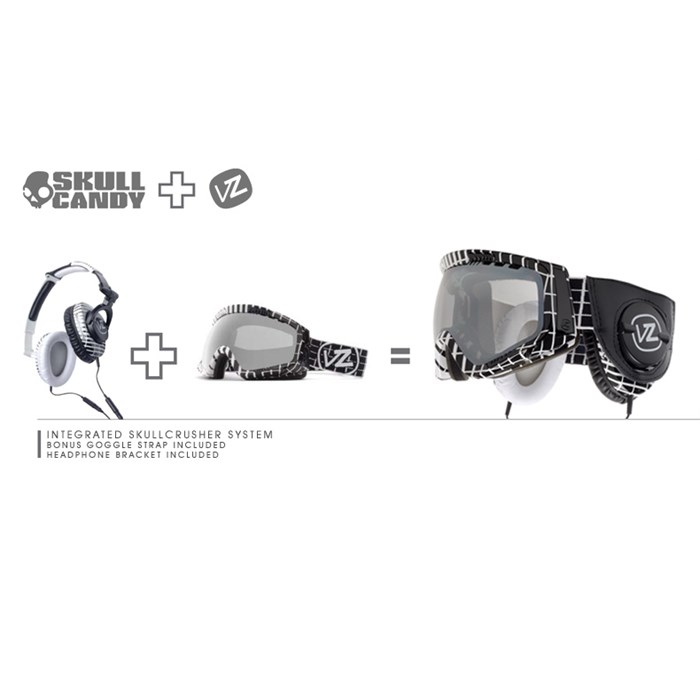 VONZIPPER ボンジッパー　& SKALLCANDY スカルキャンディー Von Zipper Feenom + Skull Candy Goggles | evo
