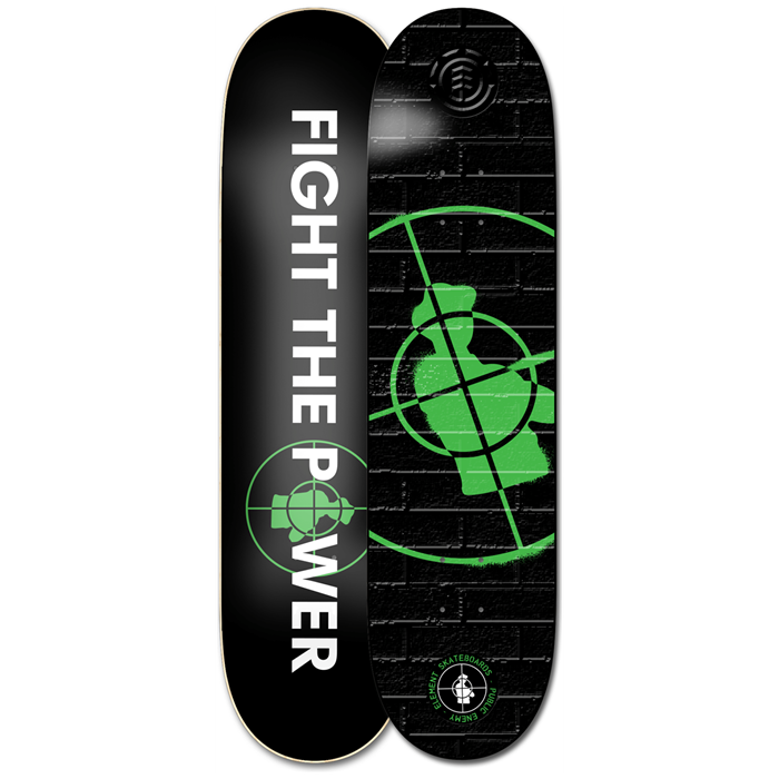 Element - Public Enemy PEXE Stencil 8.25 Skateboard Deck