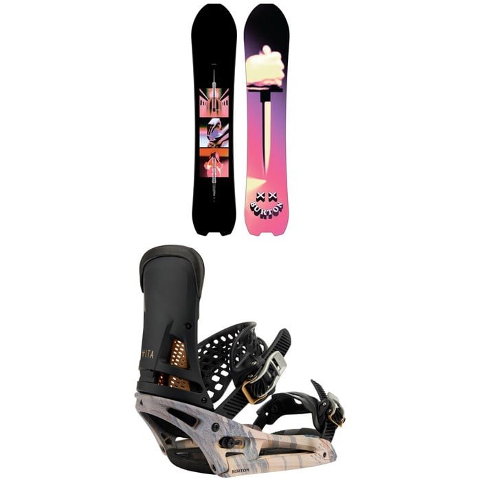 Burton - Skeleton Key Snowboard + Malavita EST Snowboard Bindings 2022