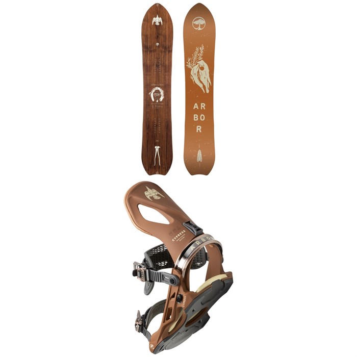 Arbor - Clovis Camber Snowboard + Cypress Snowboard Bindings 2023