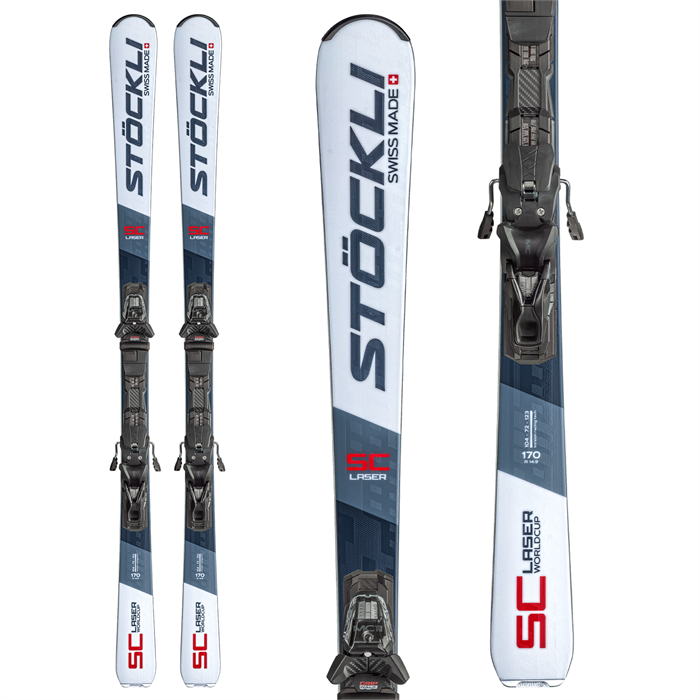 Stöckli - Laser SC Skis + Salomon MC11 Bindings 2023