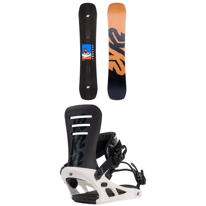 K2 - Afterblack Snowboard + Formula Snowboard Bindings 2023