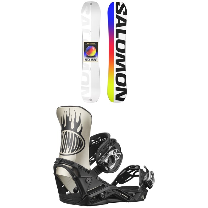 Salomon - Huck Knife Snowboard + District Pro Team Snowboard Bindings 2023