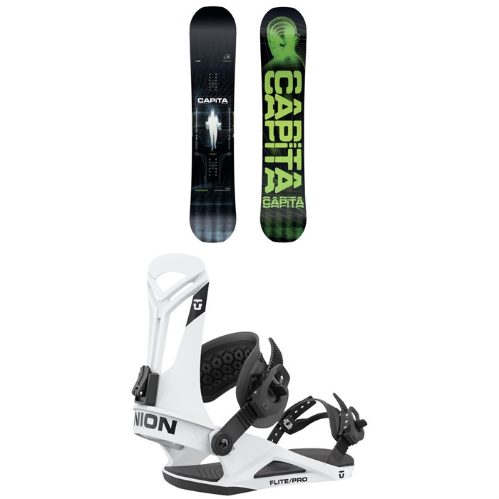 CAPiTA - Pathfinder Camber Snowboard + Union Flite Pro Snowboard Bindings 2023