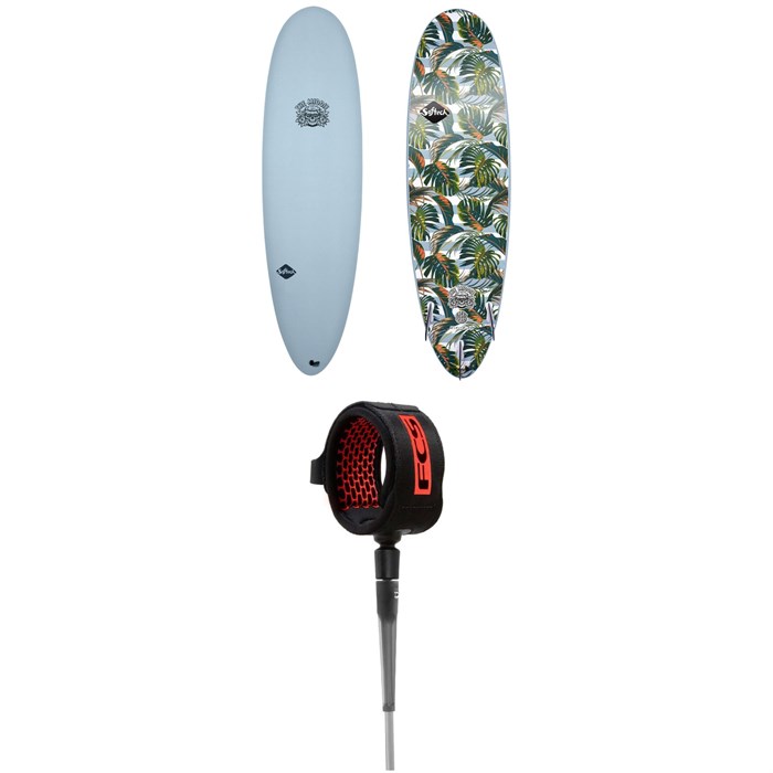 Softech - The Middie 6'10" Surfboard + FCS 7' All Around Essential Leash