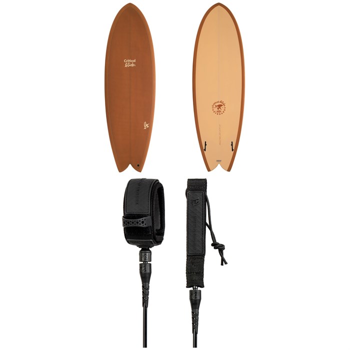The Critical Slide Society - Angler PU 5'11" Surfboard + Creatures of Leisure Pro 6' Surf Leash