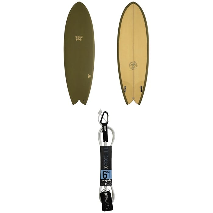 The Critical Slide Society - Angler PU 6'3" Surfboard + Pro-Lite 6.5' FreeSurf Surfboard Leash