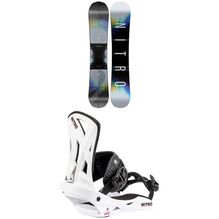 Nitro - Cinema Snowboard + Staxx Snowboard Bindings 2023
