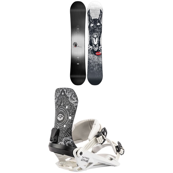 Nitro - T1 Snowboard + One Snowboard Bindings 2023