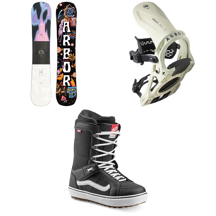 Arbor - Draft Rocker Snowboard + Spruce Snowboard Bindings + Vans Hi Standard OG Snowboard Boots 2023