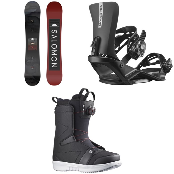 Salomon - Pulse Snowboard + Rhythm Snowboard Bindings + Faction Boa Snowboard Boots
