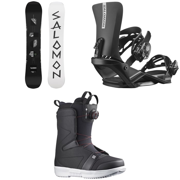 Salomon - Craft Snowboard + Rhythm Snowboard Bindings + Faction Boa Snowboard Boots 2023