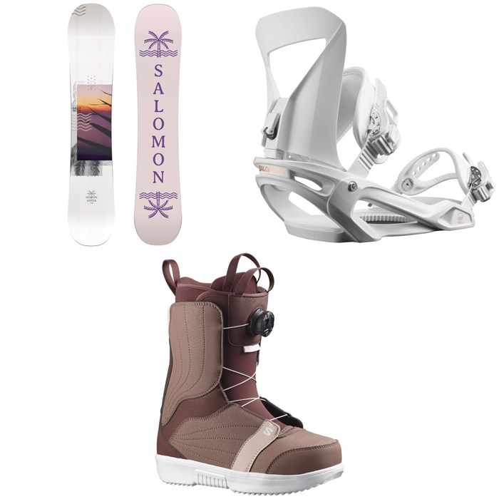 Salomon - Lotus Snowboard + Spell Snowboard Bindings + Pearl Boa Snowboard Boots - Women's 2023