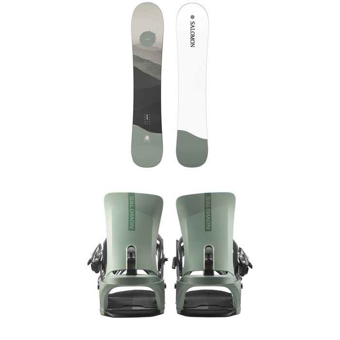 Salomon - Bellevue Snowboard - Women's 2023 + Rhythm Snowboard Bindings 2023