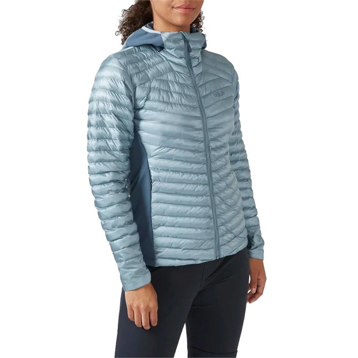 Veste Hoodie Femme Rab Cirrus Flex 2.0 - Coupe Sport, Fermeture éclair, Manches Longues, Vert, Taille S