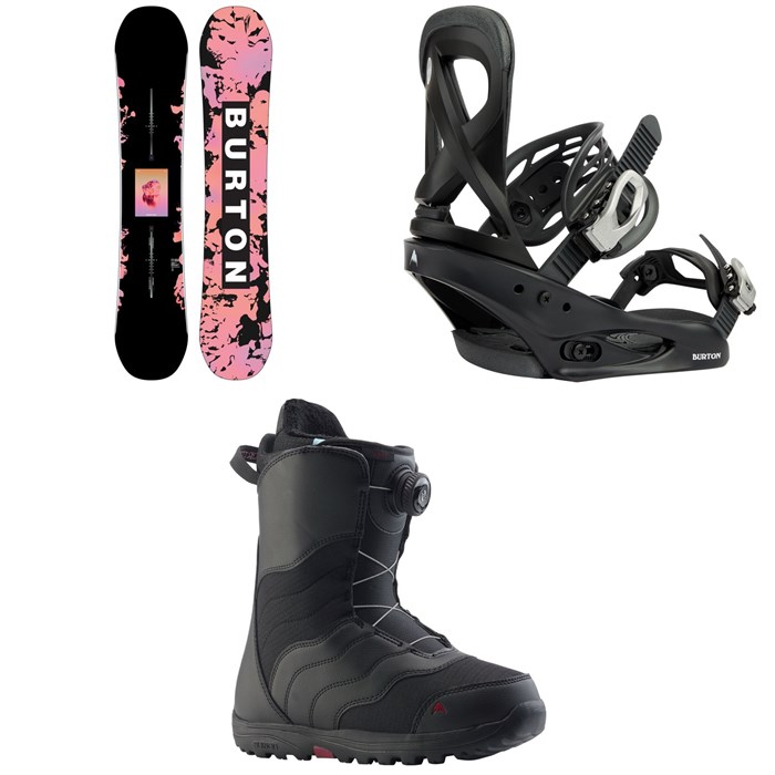 Burton - Yeasayer Snowboard + Scribe Snowboard Bindings + Mint Boa Snowboard Boots - Women's 2023
