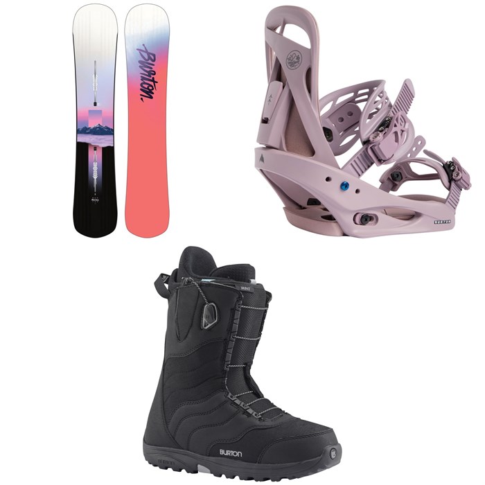 Burton - Hideaway Snowboard + Citizen Snowboard Bindings + Mint Snowboard Boots - Women's 2023