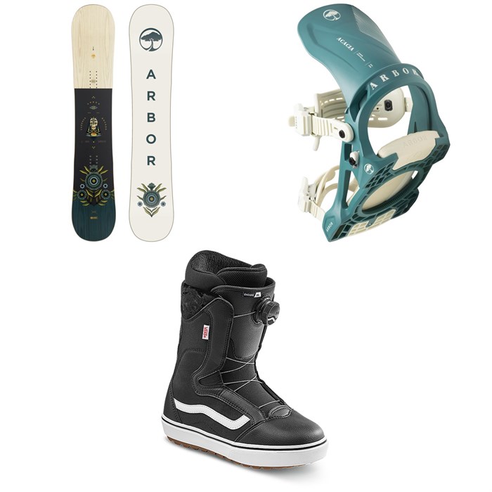 Arbor - Cadence Rocker Snowboard + Arbor Acacia Snowboard Bindings + Vans Encore OG Snowboard Boots - Women's 2023