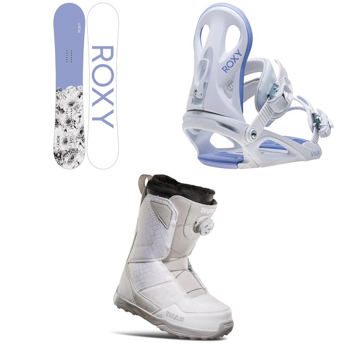 Roxy - Dawn Snowboard + Viva Snowboard Bindings + thirtytwo Shifty Boa Snowboard Boots - Women's 2023
