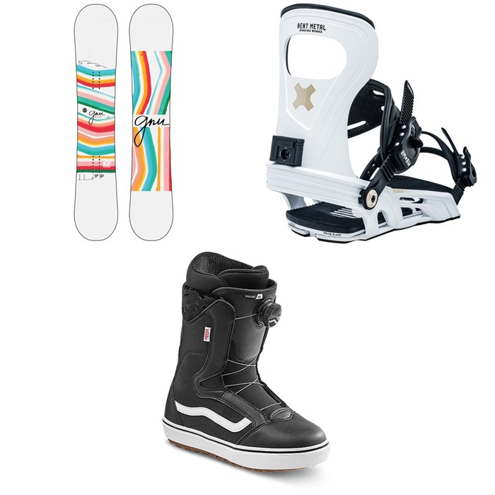 GNU - B-Nice BTX Snowboard + Bent Metal Metta Snowboard Bindings + Vans Encore OG Snowboard Boots - Women's 2023