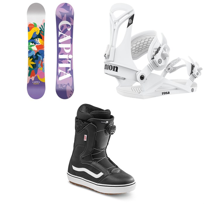 CAPiTA - Paradise Snowboard + Union Rosa Snowboard Bindings + Vans Encore OG Snowboard Boots - Women's 2023