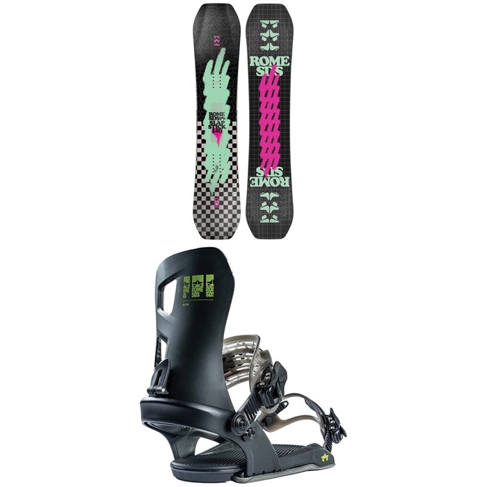 Rome - Slapstick Snowboard + Ace Snowboard Bindings - Kids' 2023