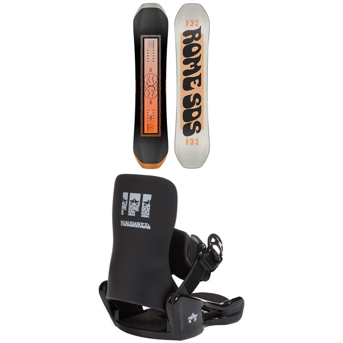 Rome - Minishred Snowboard + Minishred Snowboard Bindings - Little Kids' 2023